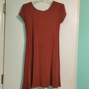 Red T-shirt Dress